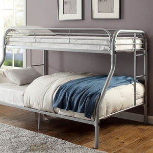 Opal Twin-Over-Full Bunk Bed (Silver)