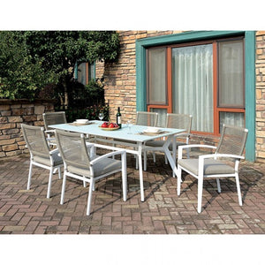 Arisha Patio Dining Set (White)