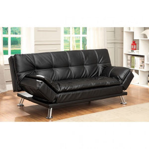 Hauser Futon Sofa Bed (Black)