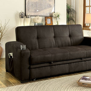 Mavis Futon Sofa Bed (Dark Brown)