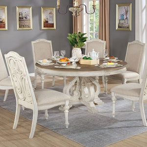 Arcadia Round 5-PCS DIning Set (Antique White)