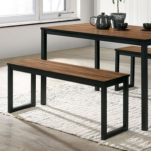 Tripoli 3-PCS Dining Set (Walnut/Black)