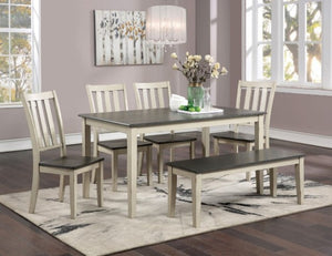 Frances Dining Set (White/Grey)