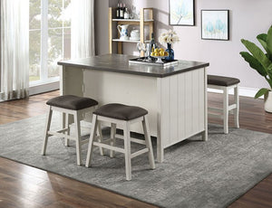 Heidelberg Counter Height Dining Set (White/Grey)