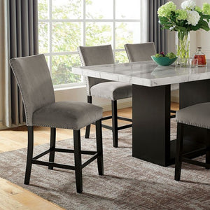Kian Counter Height Dining Set (White/Black/Grey)