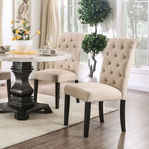 Elfredo 5-PCS Round Table Dining Set (White/Black)