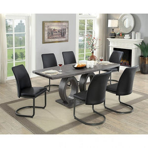 Saskia 7-PCS Dining Set (Grey)
