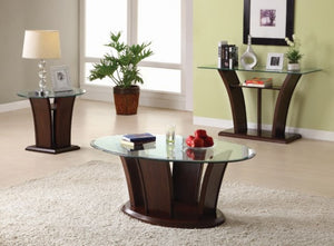 Manhattan Liivng Room Table Collection (Brown Cherry)