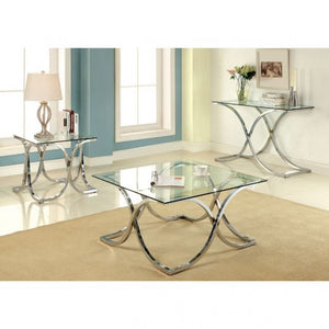 Luxa Living Room Table Collection (Chrome)