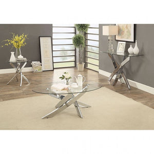 Laila Living Room Table Collection (Chrome)