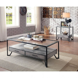 Ponderay Living Room Table Collection (Grey/Black)