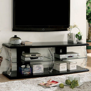 Ernst TV Stand with LED Lights (Black)