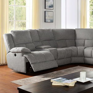 Lynette Transitional Reclinging Sectional (Grey)