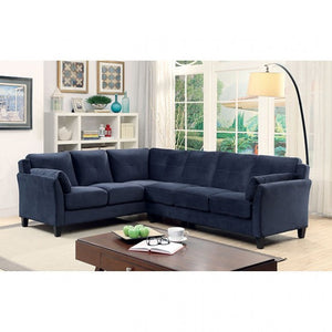 Peever Contemporary Sectional (Navy)