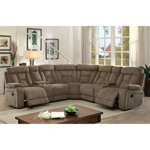 Maybell Reclining Sectional (Mocha)