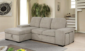 Jamiya Sleeper Sectional (Light Grey)