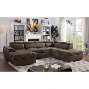 Hugo Sleeper Sectional (Brown)