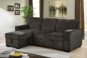 Ines Sleeper Sectional (Dark Grey)