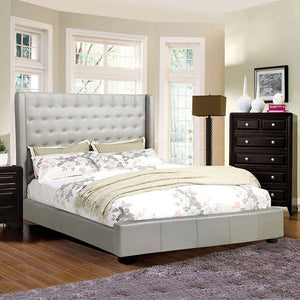 Mira Contemporary Queen Bed (Silver)