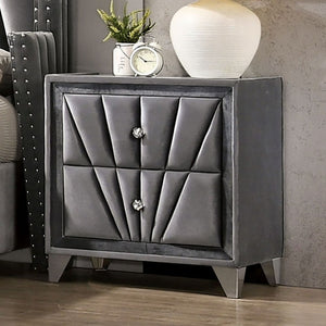 Carissa Bedroom Nightstand (Grey)