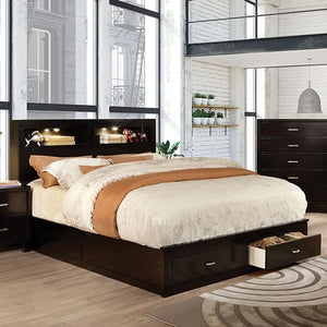 Gerico Contemporary Bed (Espresso)
