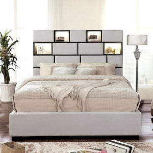 Gemma Contemporary Bed (Beige/Black)