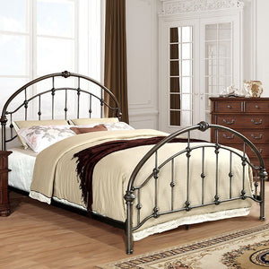 Carta Contemporary Metal Bed (Brushed Broze)