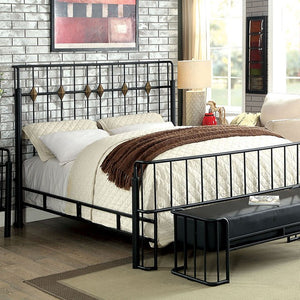 Charla Metal Frame Bed (Black)