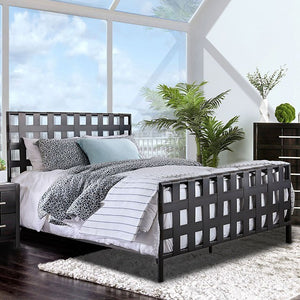 Earlgate Industrial-style Metal Twin Bed (Grey)