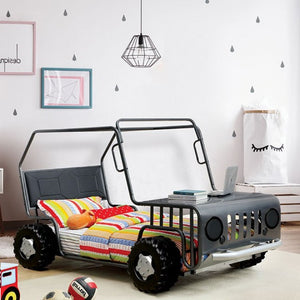 Trekker Metal Twin Bed (Black)