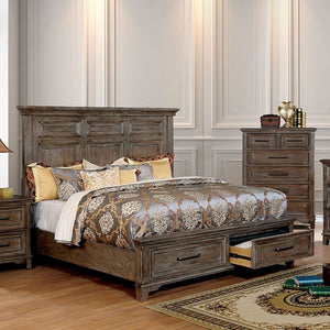 Oberon Rustic Queen Bed (Oak)