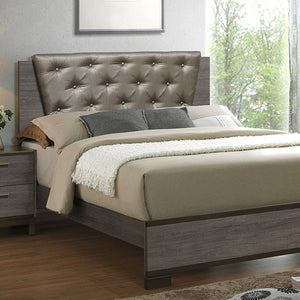 Manvel Contemporary Queen Bed (Two-Tone Antique Gray)