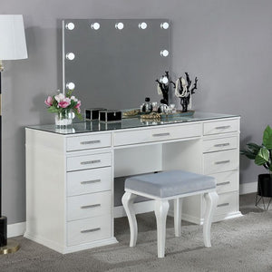 Valentina Glitzy Vanity (White)