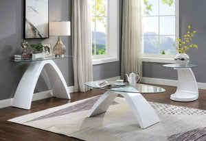 Nahara Living Room Table Collection (White)