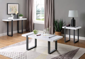 Eimear Living Room Table Collection (White/Black)