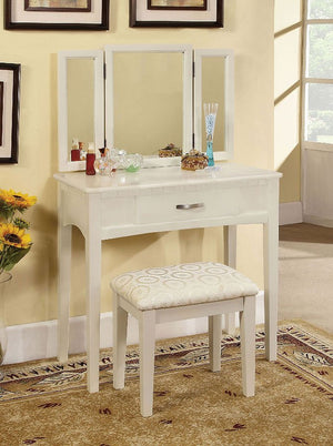 Potterville Vanity With Stool (White)