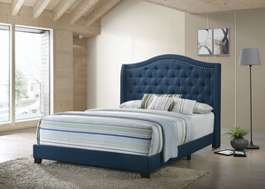 Sonoma Upholstered Bed (Blue)