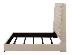 Camille Upholstered Bed in Cream