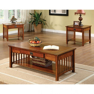 Seville 3-PCS Table Set (Antique Oak)