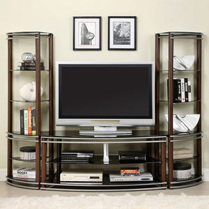 Silver Creek TV Stand Set (Brown/Silver)