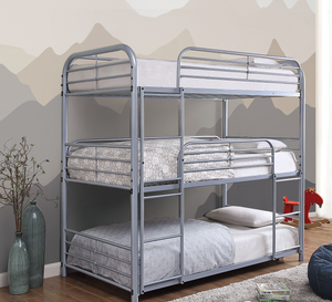 Opal Triple Decker Twin Bunk Bed (Grey)