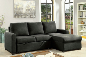 Arabella Sleeper Sectional (Dark Grey)