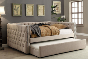 Suzanna Tufted Daybed In Beige Twin