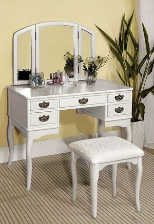 Ashland Vanity With Stool (White)