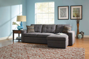 Gus Sleeper Sectional Sofa in Charcoal