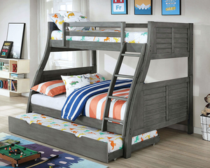 Hoople Twin-Over-Full Bunk Bed (Grey)