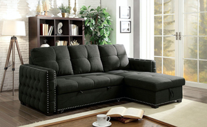 Demi Sleeper Sectional (Dark Grey)