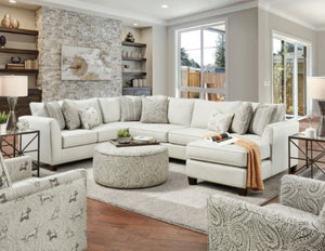 Pocklington Transitional Sectional (Ivory)
