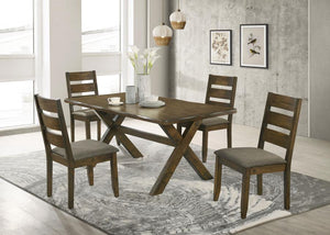 Alston Rustic Trestle Dining Set (Knotty Nutmeg)