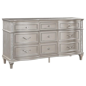 Evangeline Wood LED Panel Bedroom Collection In Silver Oak